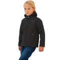 Black - Side - TOG24 Childrens-Kids Koroma Softshell Hooded Jacket