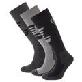 Black-Soot Grey-Moon Grey - Front - TOG24 Mens Bergenz Ski Socks (Pack of 3)