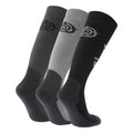 Black-Soot Grey-Moon Grey - Back - TOG24 Mens Bergenz Ski Socks (Pack of 3)