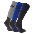 Dark Indigo-Royal Blue-Light Grey - Back - TOG24 Mens Bergenz Ski Socks (Pack of 3)