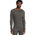 Dark Grey Marl - Side - TOG24 Mens Cashmere Touch Crew Neck Thermal Top