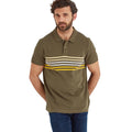 Khaki Green - Side - TOG24 Mens Bolton Striped Polo Shirt
