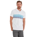 Optic White - Side - TOG24 Mens Bolton Striped Polo Shirt