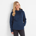 Starry Night Marl - Front - TOG24 Womens-Ladies Acer Fleece Knitlook Hoodie