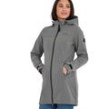 Dark Grey Marl - Side - TOG24 Womens-Ladies Keld Long Length Soft Shell Jacket