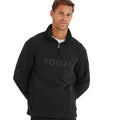 Black - Side - TOG24 Mens Brandon Zip Neck Fleece Top