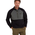 Black - Side - TOG24 Mens Eldon Sherpa Fleece Top