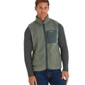 Faded Khaki Green - Side - TOG24 Mens Evan Sherpa Fleece Gilet