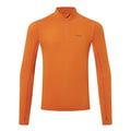 Dark Orange - Front - TOG24 Mens Snowdon Thermal Zip Neck Base Layer Top