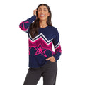 Starry Night - Side - TOG24 Womens-Ladies Theresa Stars Knitted Jumper