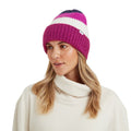 Purple Berry - Back - TOG24 Desmon Colour Block Knitted Beanie