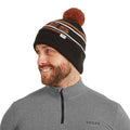 Black - Back - TOG24 Brixen Knitted Bobble Beanie