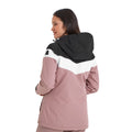 Black-Faded Pink - Back - TOG24 Womens-Ladies Panorama Ski Jacket