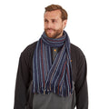 Multicoloured - Back - TOG24 Jenkin Stripe Knitted Scarf