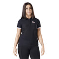 Black-Pink - Front - Firefoot Womens-Ladies Polo Shirt