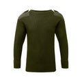 Green - Front - Fort Mens Crew Neck Combat Jumper