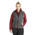 Grey-Merlot - Front - Firefoot Womens-Ladies Padded Gilet