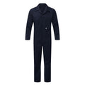 Navy Blue - Front - Fort Workwear Unisex Adult Zipped Overalls