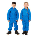 Cobalt - Side - Trespass Kids Unisex Dripdrop Padded Waterproof Rain Suit