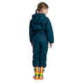 Teal - Lifestyle - Trespass Kids Unisex Dripdrop Padded Waterproof Rain Suit