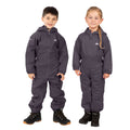 Dark Grey - Side - Trespass Kids Unisex Dripdrop Padded Waterproof Rain Suit