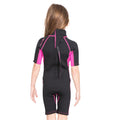 Black - Lifestyle - Trespass Childrens Girls Scubadive 3mm Short Wetsuit