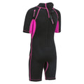 Black - Back - Trespass Childrens Girls Scubadive 3mm Short Wetsuit