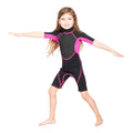 Black - Side - Trespass Childrens Girls Scubadive 3mm Short Wetsuit