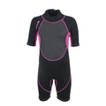 Black - Front - Trespass Childrens Girls Scubadive 3mm Short Wetsuit