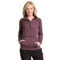 Raspberry Marl - Side - Trespass Womens-Ladies Moxie Half Zip Fleece Top