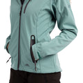 Teal Mist - Close up - Trespass Womens-Ladies Bela II Waterproof Soft Shell Jacket