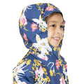 Blue Moon Print - Close up - Trespass Childrens Girls Hopeful Waterproof Rain Jacket