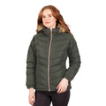 Olive - Side - Trespass Womens-Ladies Nadina Waterproof Padded Jacket