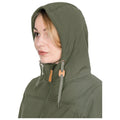 Moss - Side - Trespass Womens-Ladies Kristen Longer Length Hooded Waterproof Jacket