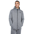 Grey Marl - Side - Trespass Mens Vega Active Hooded Top