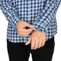 Navy Check - Pack Shot - Trespass Mens Sailfoot Shirt