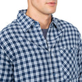 Navy Check - Close up - Trespass Mens Sailfoot Shirt