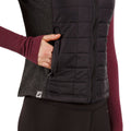 Black - Close up - Trespass Womens-Ladies Lyla Active Gilet