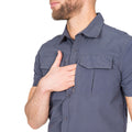 Dark Grey - Pack Shot - Trespass Mens Baddenotch Travel Shirt