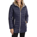 Navy - Side - Trespass Womens-Ladies Mavis Reversible Padded Jacket