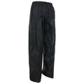 Black - Back - Trespass Womens-Ladies Qikpac TP75 Packaway Waterproof Trousers