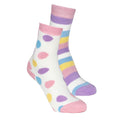 Pink - Front - Trespass Childrens-Kids Frolic Boot Socks (Pack of 4)