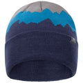 Storm Grey-Bondi Blue-Navy - Side - Trespass Mens Cobbler Beanie