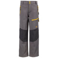 Storm Grey-Yellow Sulphur - Front - Trespass Childrens-Kids Hurry Hiking Trousers