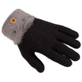 Dark Grey - Back - Trespass Childrens-Kids Lunark Knitted Gloves