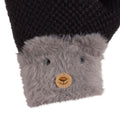 Dark Grey - Side - Trespass Childrens-Kids Lunark Knitted Gloves