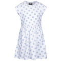 White-Blue - Front - Trespass Girls Happiness Spotted Casual Dress