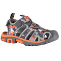 Grey-Orange - Front - Trespass Childrens-Kids Jaime Sandals