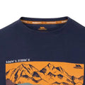 Navy - Side - Trespass Mens Flinder Printed Long-Sleeved T-Shirt