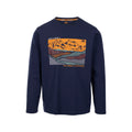 Navy - Front - Trespass Mens Flinder Printed Long-Sleeved T-Shirt